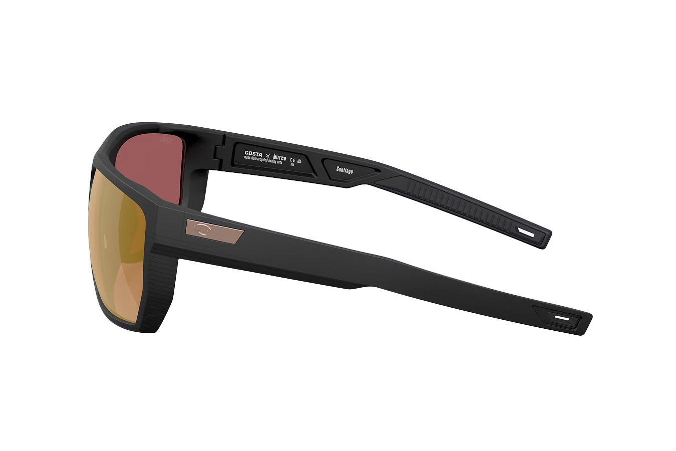 COSTA DEL MAR Santiago Netplus Black Frame with Gold Mirror Polarized Lenses